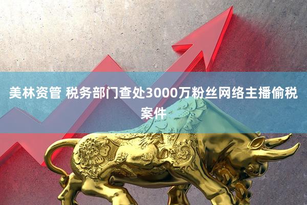美林资管 税务部门查处3000万粉丝网络主播偷税案件